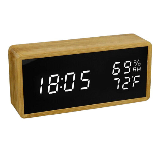 Prestige Design Wooden Alarm Clock 2 LED