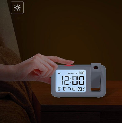 White Design Projector Alarm Clock