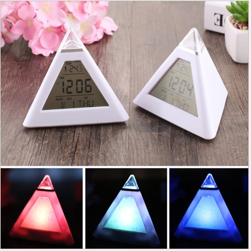 7 Color Pyramid Alarm Clock