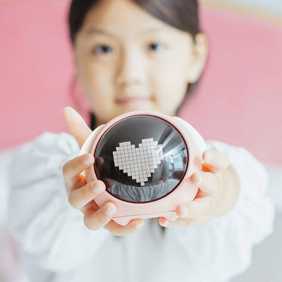 Adorable Interactive Pink Alarm Clock - Dimensions of 11x10.5 CM