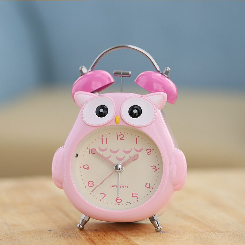 Pink Penguin and Cute Pink Owl Alarm Clock - Dimensions of 14.5x10.5 CM