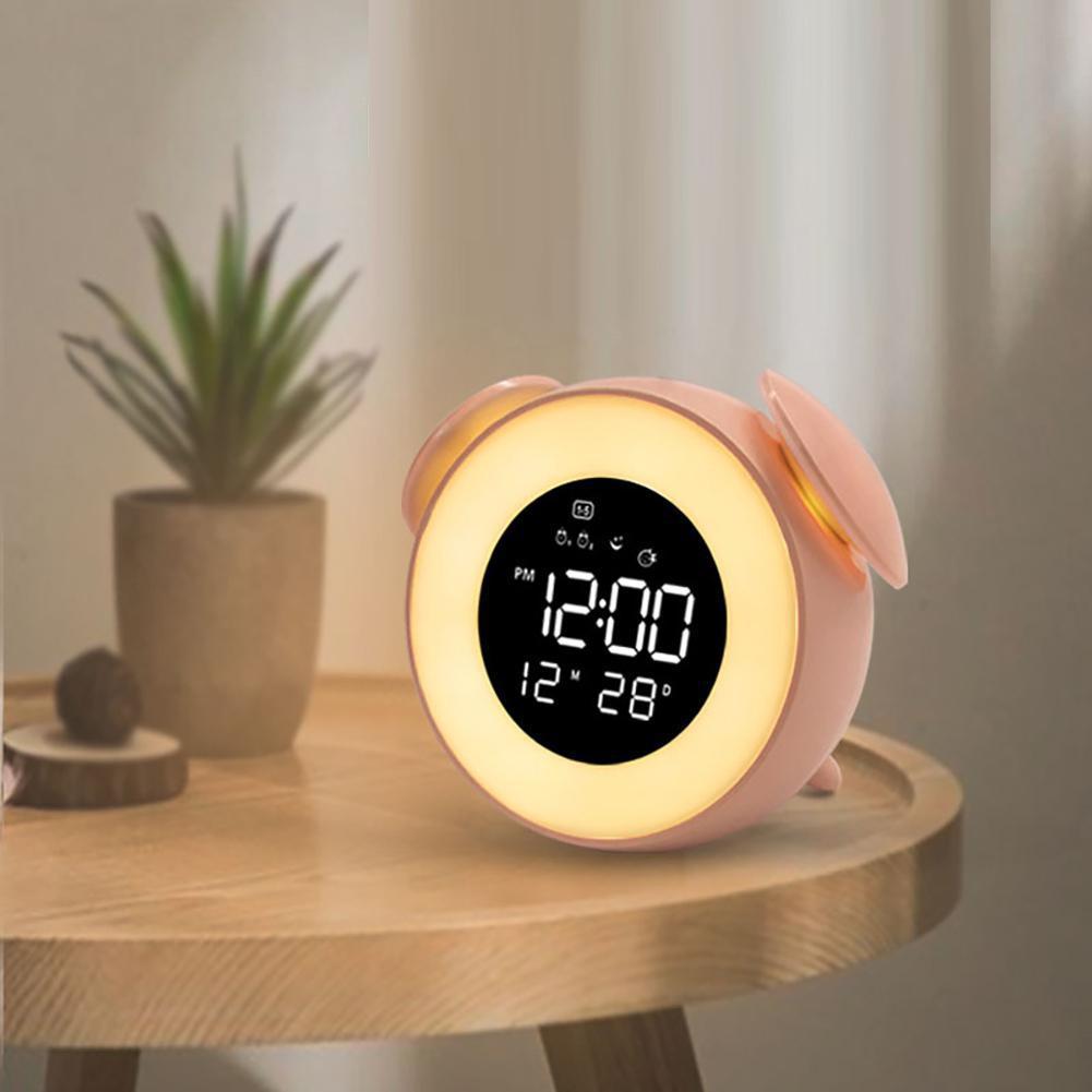 Despertador compacto con simulador de amanecer, 14,5x8,6 CM: un despertador natural para una mejor rutina de sueño