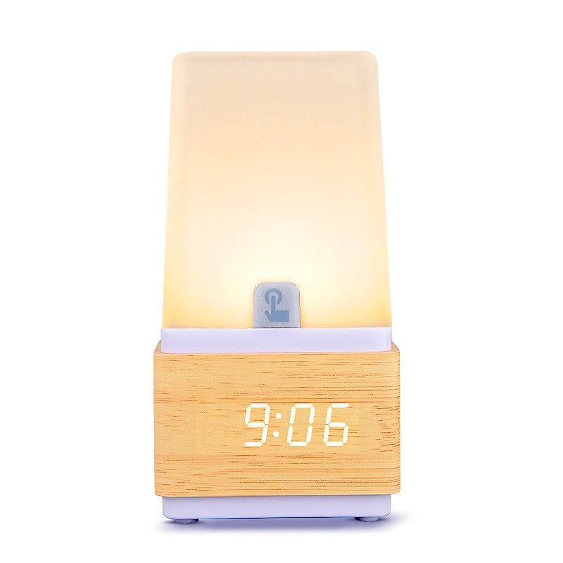 Wooden Alarm Clock Nightlight