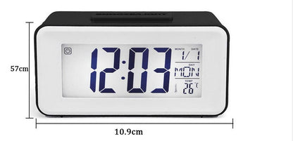 Reloj despertador digital multicolor