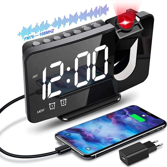 Réveil Projecteur - Radio FM-Reveilleur