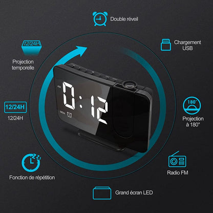 Réveil Projecteur - Radio FM