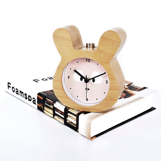 Réveil Lapin Bois Aiguilles Éducatif-Reveilleur