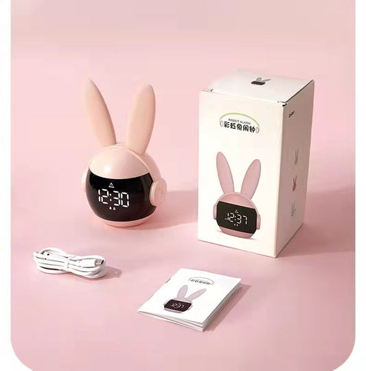 Réveil Oreille de Lapin Rose Éducatif - Dimensions de 17.3x10 CM-Reveilleur