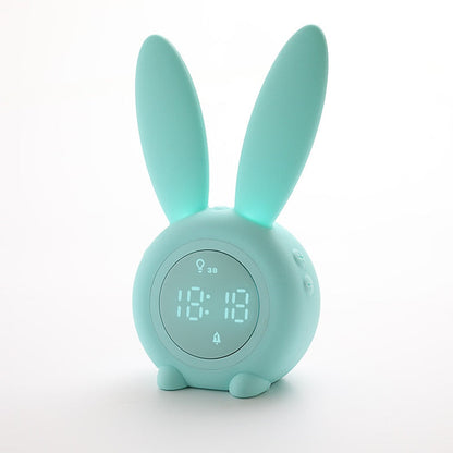 Rabbit Alarm Clock Rechargeable LED Night Light - Dimensions of 17.5x7.2 CM