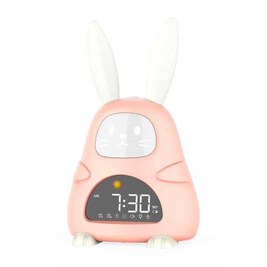 Réveil Lapin Numérique Veilleuse sept couleurs - Dimensions de 20x12 CM-Reveilleur